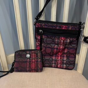 Coach Poppy Tartan Plaid Set